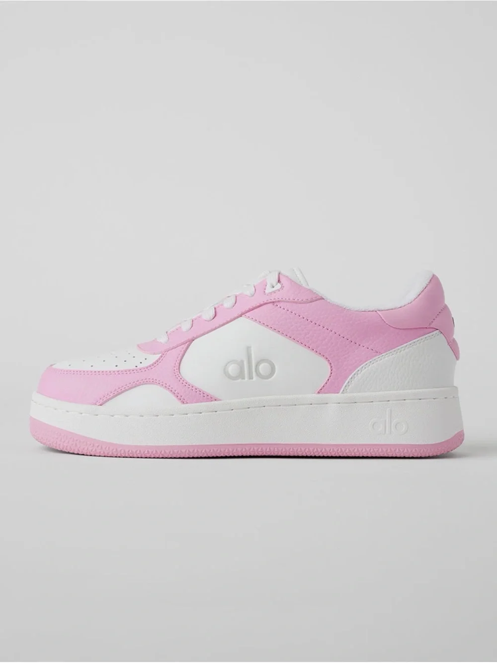 ALO Yoga Women’s Pink and White Low-Top Sneakers
